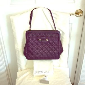 Jason Wu purple leather quilted shoulder bag NWT